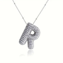 Load image into Gallery viewer, Alphabet Diamond Pendant Necklace(1* Alphabet Diamond Pendant Necklace+1*All-match letter clavicle necklace)