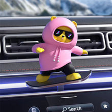 Load image into Gallery viewer, Skateboarding bear car decoration