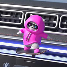 Load image into Gallery viewer, Skateboarding bear car decoration