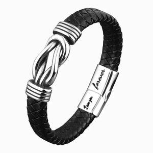 Forever Linked Together Braided Leather Bracelet