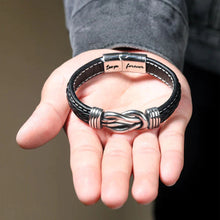 Load image into Gallery viewer, Forever Linked Together Braided Leather Bracelet