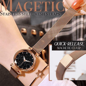 Waterproof Magnetic Starry Galaxy Watch