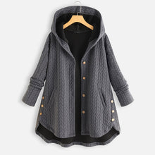 Load image into Gallery viewer, Vintage Solid Casual Tops Long Sleeve Hooded Coat