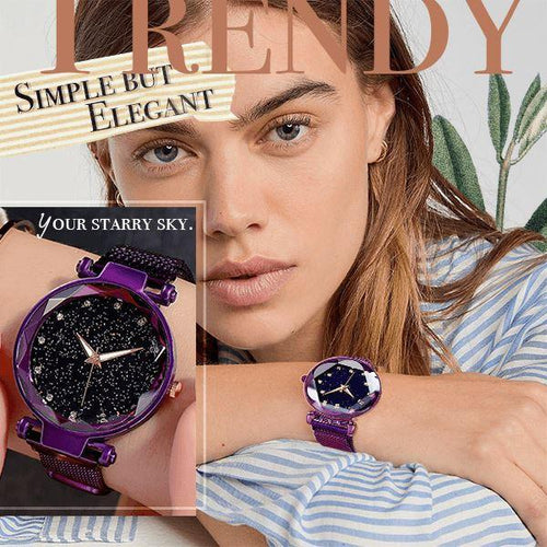 Waterproof Magnetic Starry Galaxy Watch