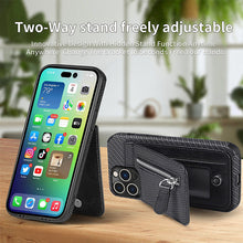 Load image into Gallery viewer, Magnetic Zipper Wallet Cover With Credit Card Holder