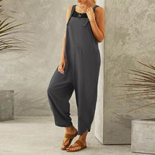 Load image into Gallery viewer, Women&#39;s Solid Color Casual Suspender Pants