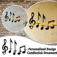 Load image into Gallery viewer, Black Music Note Wall Sconce