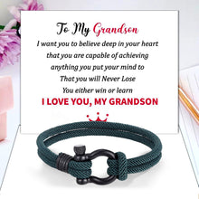 Load image into Gallery viewer, Love You Forever Nautical Braided Rope Bracelet - To My Son/Grandson