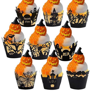 Halloween Decoration Cupcake Wrappers Party Accessories, 50 PCs