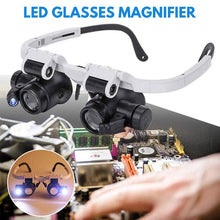 Load image into Gallery viewer, LED Glasses Magnifier 8x 15x 23x