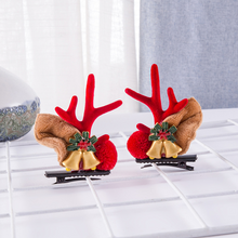 Load image into Gallery viewer, Christmas New Antler Plush Hairpins