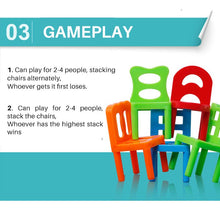Load image into Gallery viewer, Chairs Stacking Tower Balancing Game
