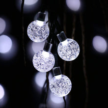Load image into Gallery viewer, Solar-Powered Crystal Ball String Lights