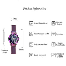 Load image into Gallery viewer, Waterproof Magnetic Starry Galaxy Watch