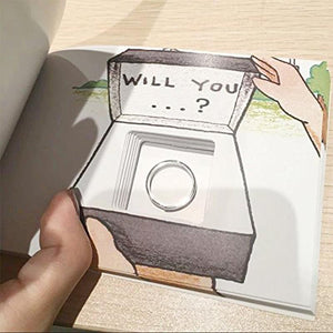 Creative Flip Book for Hiding Your Ring for Valentine's Day