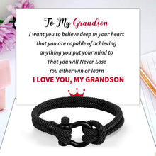 Load image into Gallery viewer, Love You Forever Nautical Braided Rope Bracelet - To My Son/Grandson
