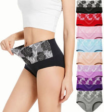 Load image into Gallery viewer, ✅High Waist Cotton Print Flower Briefs