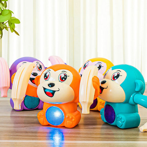 Early Infant Electric Flip And Head Monkey Toy