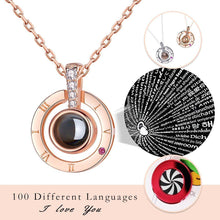 Load image into Gallery viewer, 100 Languages &quot;I LOVE YOU&quot; Necklace &amp; Ring（adjustable）