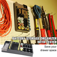 Load image into Gallery viewer, Battery Storage Organizer With Tester