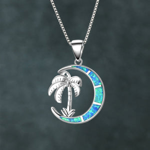 Blue Moon Palm Necklace