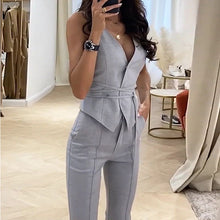 Load image into Gallery viewer, Sexy Vest Pencil Pants Two Piece Set