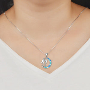 Blue Moon Palm Necklace