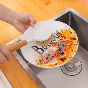 Wooden Handle Pan Brush