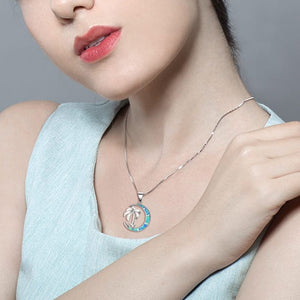 Blue Moon Palm Necklace