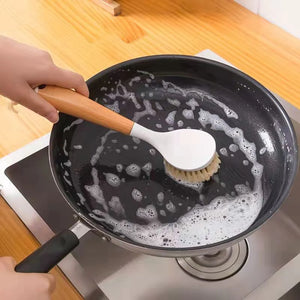 Wooden Handle Pan Brush