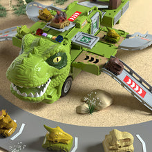 Load image into Gallery viewer, New Dinosaur Transforming Engineering Truck Track Toy Set