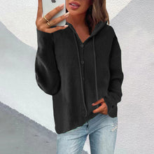 Load image into Gallery viewer, Knit Hooded Sweater Jacket