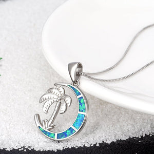Blue Moon Palm Necklace