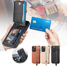 Load image into Gallery viewer, Magnetic Zipper Wallet Cover With Credit Card Holder