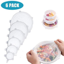 Load image into Gallery viewer, Stretchable Food Silicone Lid, 6 pieces