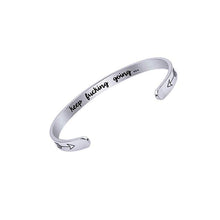 Load image into Gallery viewer, Inner Engraved Inspirational Cuff Bracelet Bangle