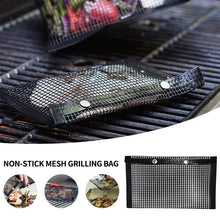 Load image into Gallery viewer, Reusable Non-Stick BBQ Mesh Grill Bags