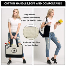 Load image into Gallery viewer, 🎁Perfect Gift-Letter Canvas Bag Women Hit Color Simple Shoulder Shopping Tote Handbag