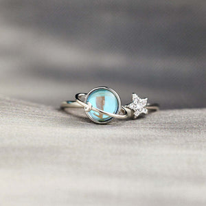 Star And Moon Rotatable Stress Relief Ring