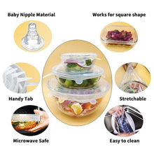 Load image into Gallery viewer, Stretchable Food Silicone Lid, 6 pieces