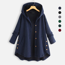 Load image into Gallery viewer, Vintage Solid Casual Tops Long Sleeve Hooded Coat