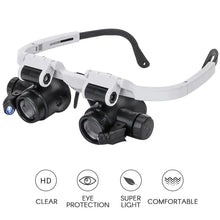 Load image into Gallery viewer, LED Glasses Magnifier 8x 15x 23x