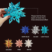 Load image into Gallery viewer, 3D Snowflake Decorations (6/12 PCs)