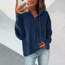 Load image into Gallery viewer, Knit Hooded Sweater Jacket