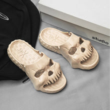 Load image into Gallery viewer, Skull Design Single Band Slippers