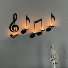 Load image into Gallery viewer, Black Music Note Wall Sconce