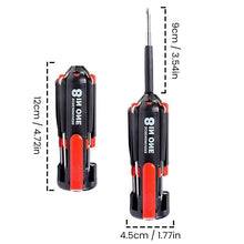 Load image into Gallery viewer, 8 Screwdrivers in 1 Tool with Worklight and Flashlight