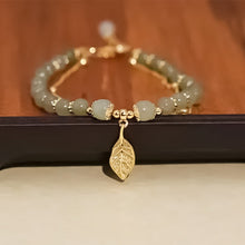 Load image into Gallery viewer, Hetian Jade Bracelet with Leaf
