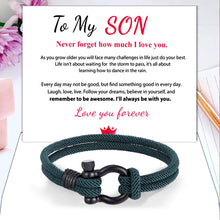 Load image into Gallery viewer, Love You Forever Nautical Braided Rope Bracelet - To My Son/Grandson