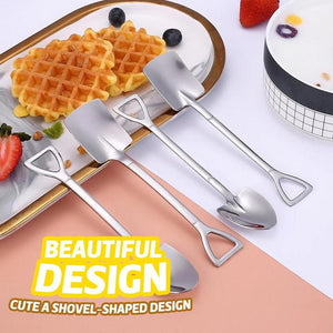 Creative Dessert Ice Cream 304 Stainless Steel Spade Spoon